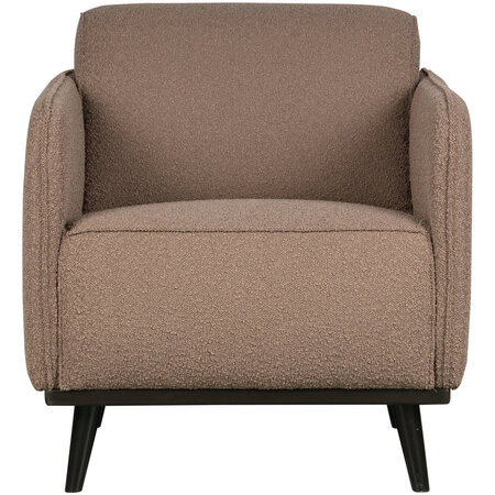 Be Pure Home BePureHome | Fauteuil met arm Statement bouclé nougat