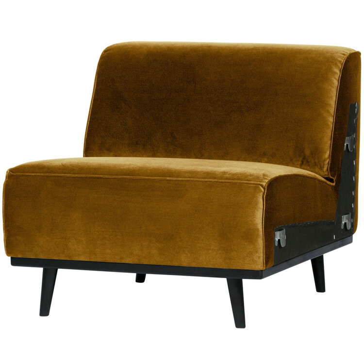 WOOOD BePureHome | 1-zits element Statement fluweel honing geel