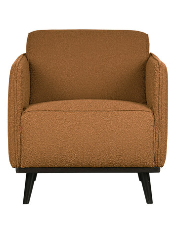 WOOOD BePureHome | Fauteuil Statement met arm bouclé butter