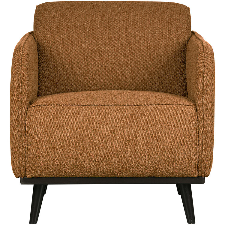 WOOOD BePureHome | Fauteuil Statement met arm bouclé butter