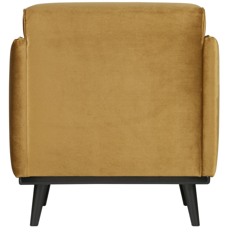 WOOOD BePureHome | Fauteuil met arm Statement fluweel honing geel