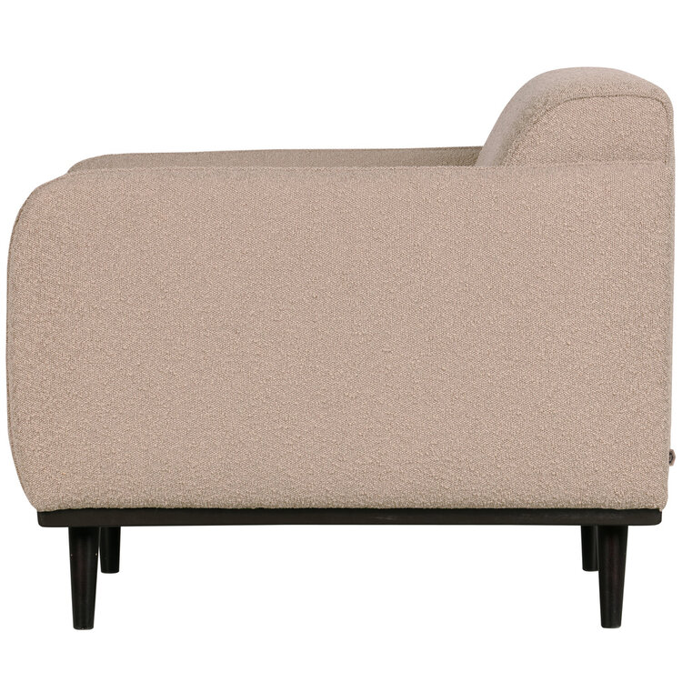 WOOOD BePureHome | Fauteuil met arm Statement bouclé beige