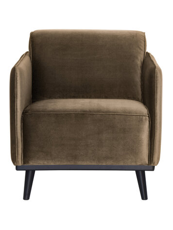 WOOOD BePureHome | Fauteuil met arm Statement fluweel Taupe