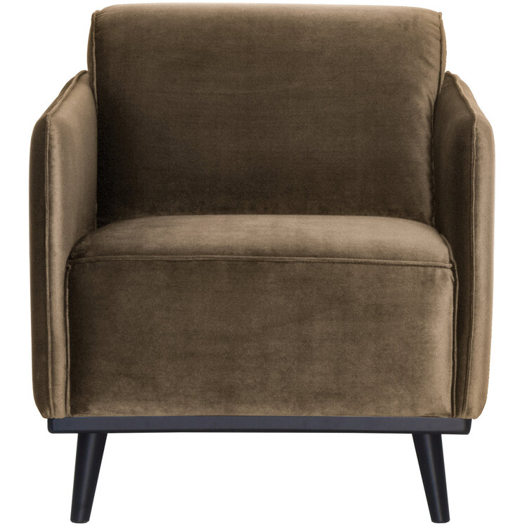 WOOOD BePureHome | Fauteuil met arm Statement fluweel Taupe