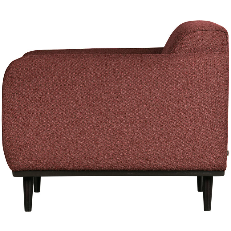 WOOOD BePureHome | Fauteuil Statement met arm bouclé chestnut