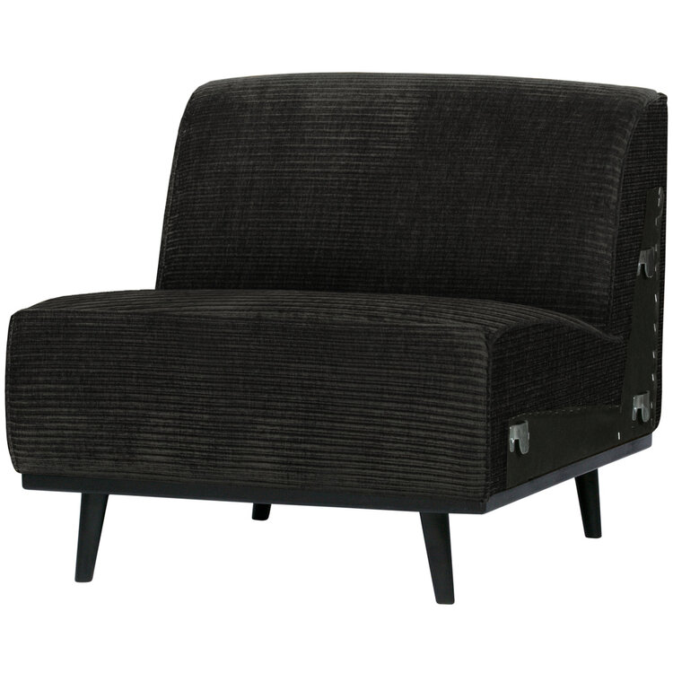 WOOOD BePureHome | 1-zits element Statement platte brede rib graphite