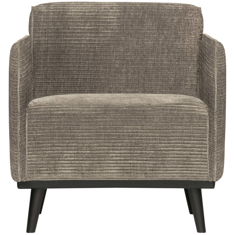 WOOOD BePureHome | Fauteuil Statement met arm platte brede rib clay