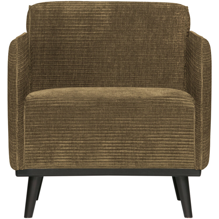 WOOOD BePureHome | Fauteuil Statement met arm platte brede rib rock