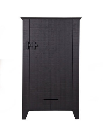 WOOOD. Woood | Boerenkast Gijs bezaagd grenen zwart