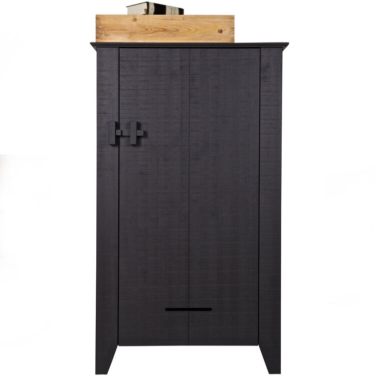 WOOOD. Woood | Boerenkast Gijs bezaagd grenen zwart