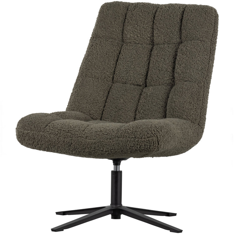 WOOOD. Woood | Job draaifauteuil teddy groen