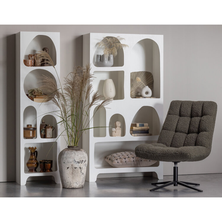 WOOOD. Woood | Job draaifauteuil teddy groen