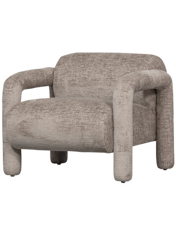 WOOOD. Woood | Lenny fauteuil in grove textuur zand