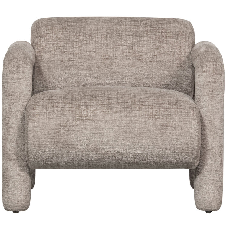 WOOOD. Woood | Lenny fauteuil in grove textuur zand