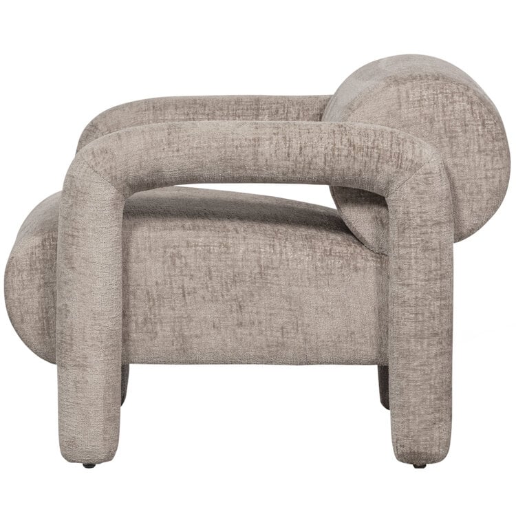 WOOOD. Woood | Lenny fauteuil in grove textuur zand