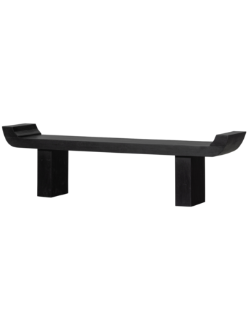 WOOOD. Woood | Bankje Lox met opstaande randen hout zwart