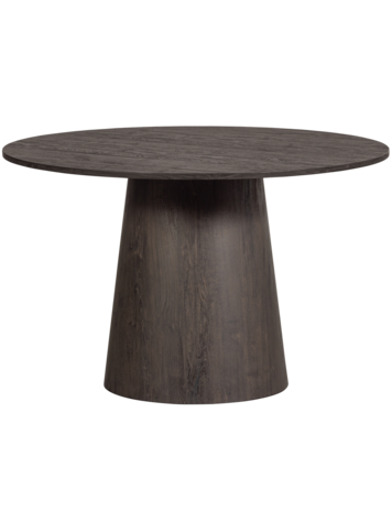 WOOOD. Woood | Eettafel Maan rond Ø120cm mdf donkerbruin