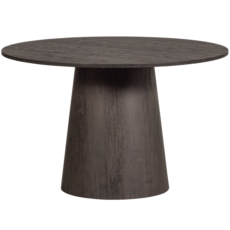 WOOOD. Woood | Eettafel Maan rond Ø120cm mdf donkerbruin