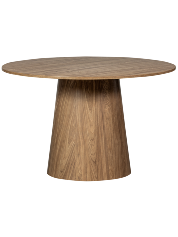 WOOOD. Woood | Eettafel Maan rond Ø120cm mdf walnoot