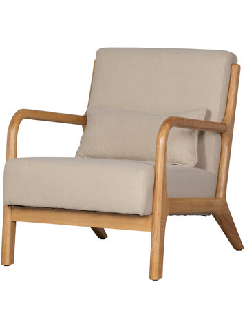 WOOOD. Woood | Fauteuil Mark geweven stof naturel
