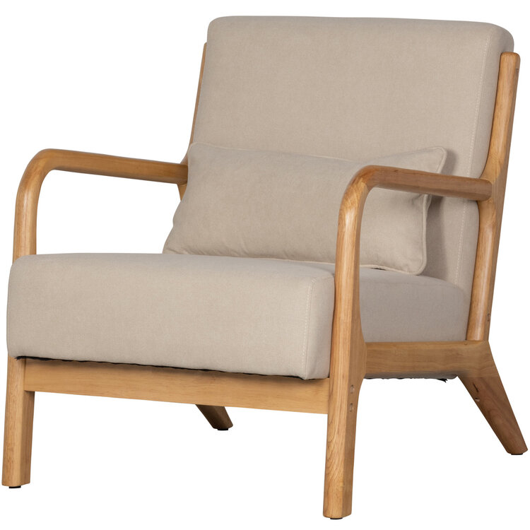 WOOOD. Woood | Fauteuil Mark geweven stof naturel