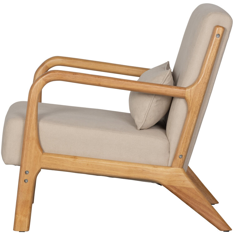 WOOOD. Woood | Fauteuil Mark geweven stof naturel