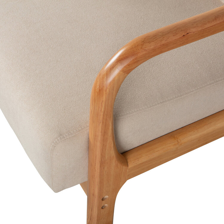 WOOOD. Woood | Fauteuil Mark geweven stof naturel