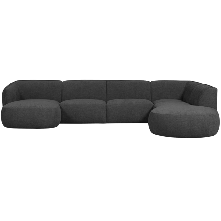 WOOOD. Woood | Polly bank u-vorm rechts grijs