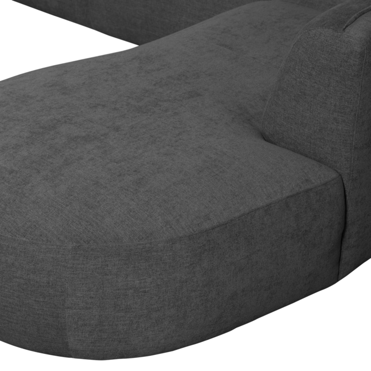 WOOOD. Woood | Polly bank u-vorm rechts grijs