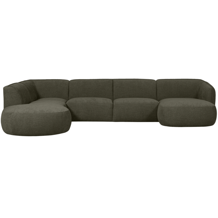 WOOOD. Woood | Polly bank u-vorm links warm groen