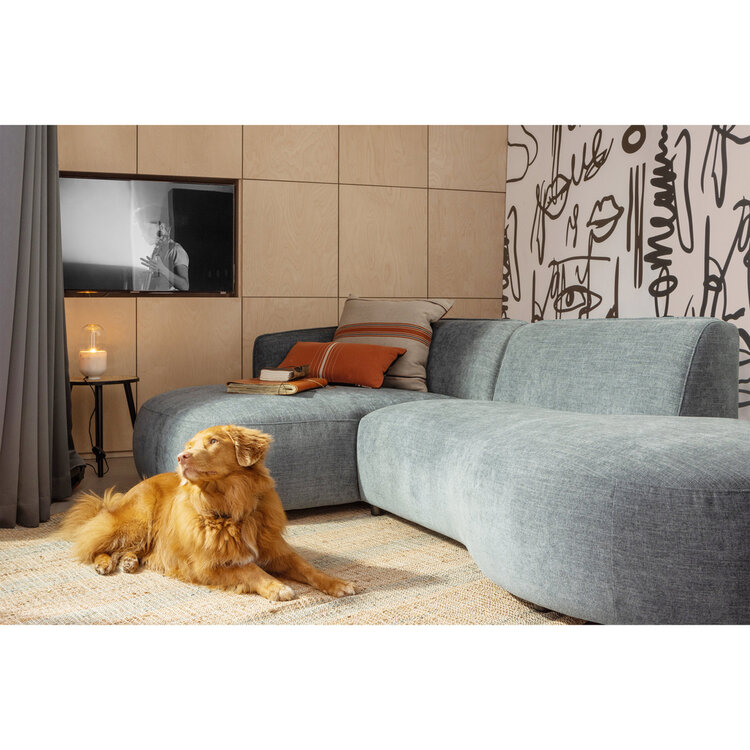 WOOOD. Woood | Polly chaise longue links blauw/groen