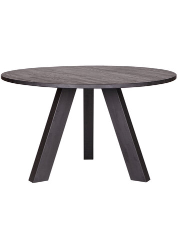 WOOOD. Woood | Eettafel Rhonda zwart Ø129cm
