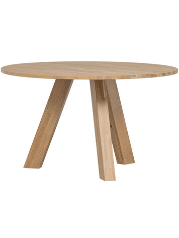 WOOOD. Woood | Eettafel Rhonda eiken naturel Ø129cm