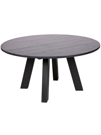 WOOOD. Woood | Eettafel Rhonda XL zwart Ø150cm