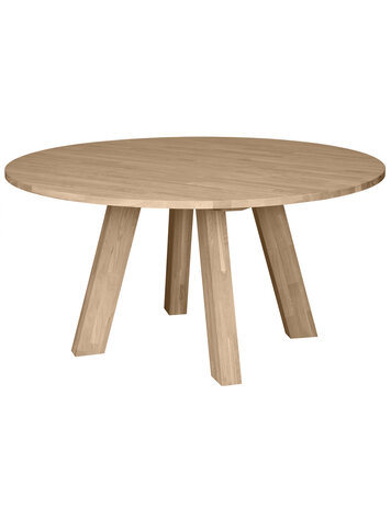 WOOOD. Woood | Eettafel Rhonda XL eiken naturel Ø150cm