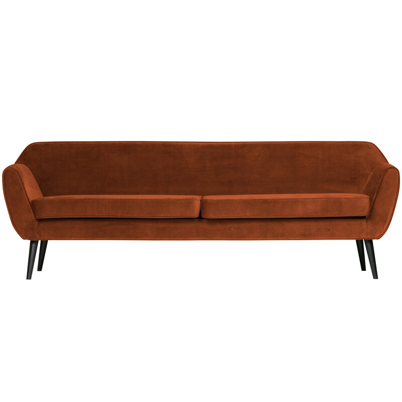 WOOOD Woood | Rocco xl sofa 230 cm fluweel roest