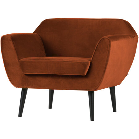 WOOOD Woood | Rocco fauteuil fluweel roest