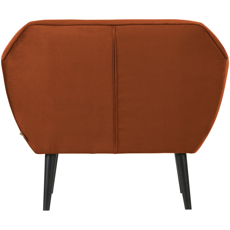 WOOOD Woood | Rocco fauteuil fluweel roest