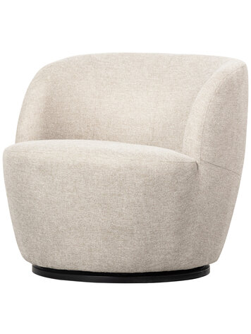 WOOOD. Woood | Serra draaifauteuil geweven stof off white