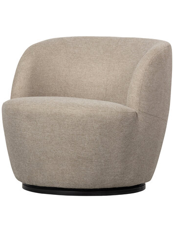 WOOOD. Woood | Serra draaifauteuil geweven stof zand