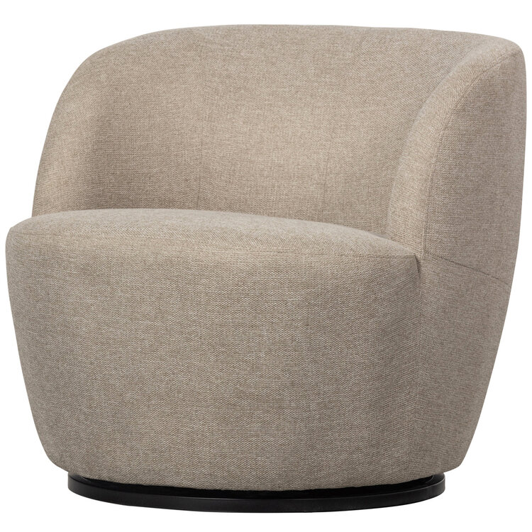 WOOOD. Woood | Serra draaifauteuil geweven stof zand