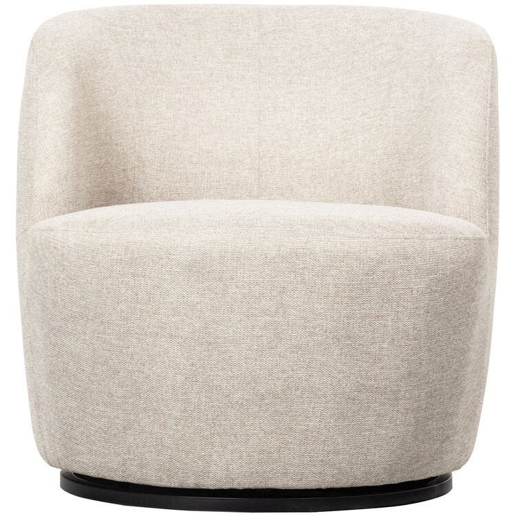 WOOOD. Woood | Serra draaifauteuil geweven stof off white