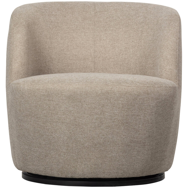 WOOOD. Woood | Serra draaifauteuil geweven stof zand