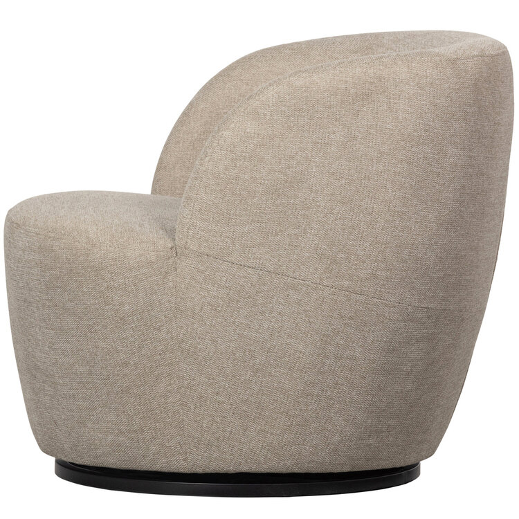 WOOOD. Woood | Serra draaifauteuil geweven stof zand