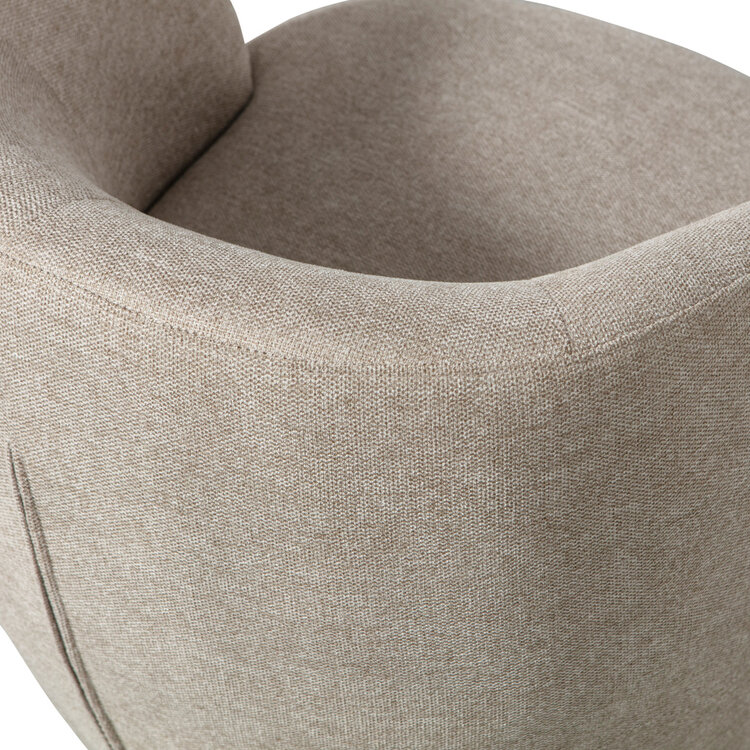 WOOOD. Woood | Serra draaifauteuil geweven stof zand