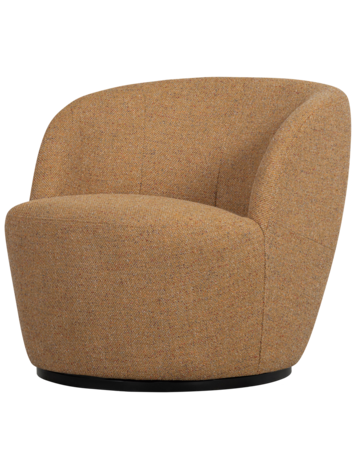 WOOOD. Woood | Serra draaifauteuil geweven stof curry melange