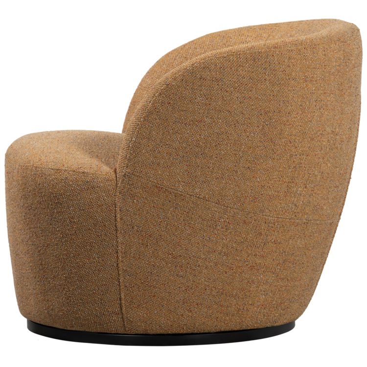 WOOOD. Woood | Serra draaifauteuil geweven stof curry melange