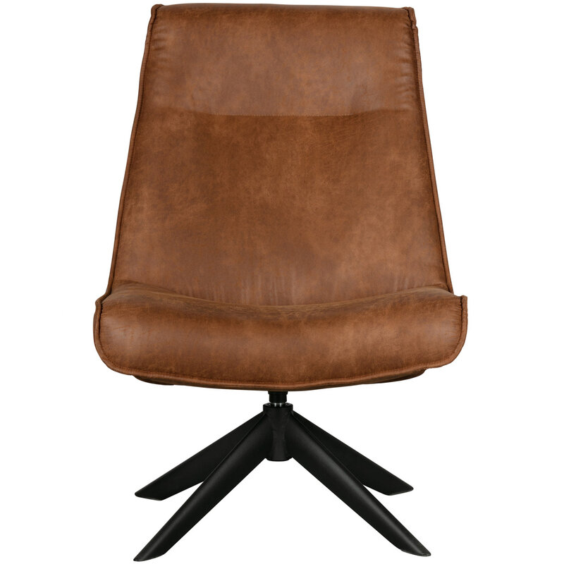 WOOOD1 Woood | Skyler draaifauteuil kunstleer cognac