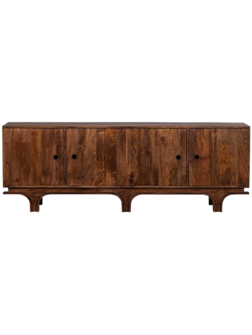 WOOOD. Woood | Staes dressoir 4-deurs mango hout walnoot