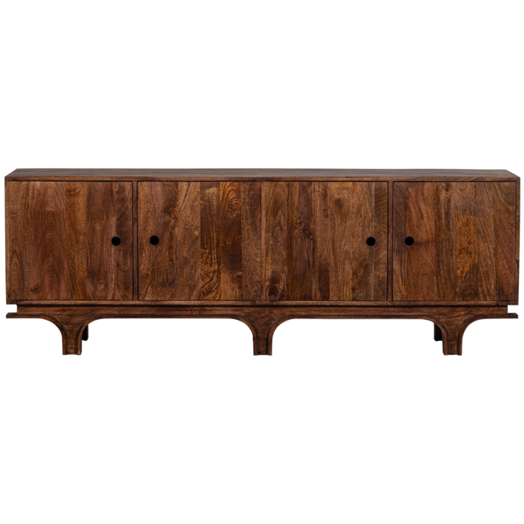 WOOOD. Woood | Staes dressoir 4-deurs mango hout walnoot
